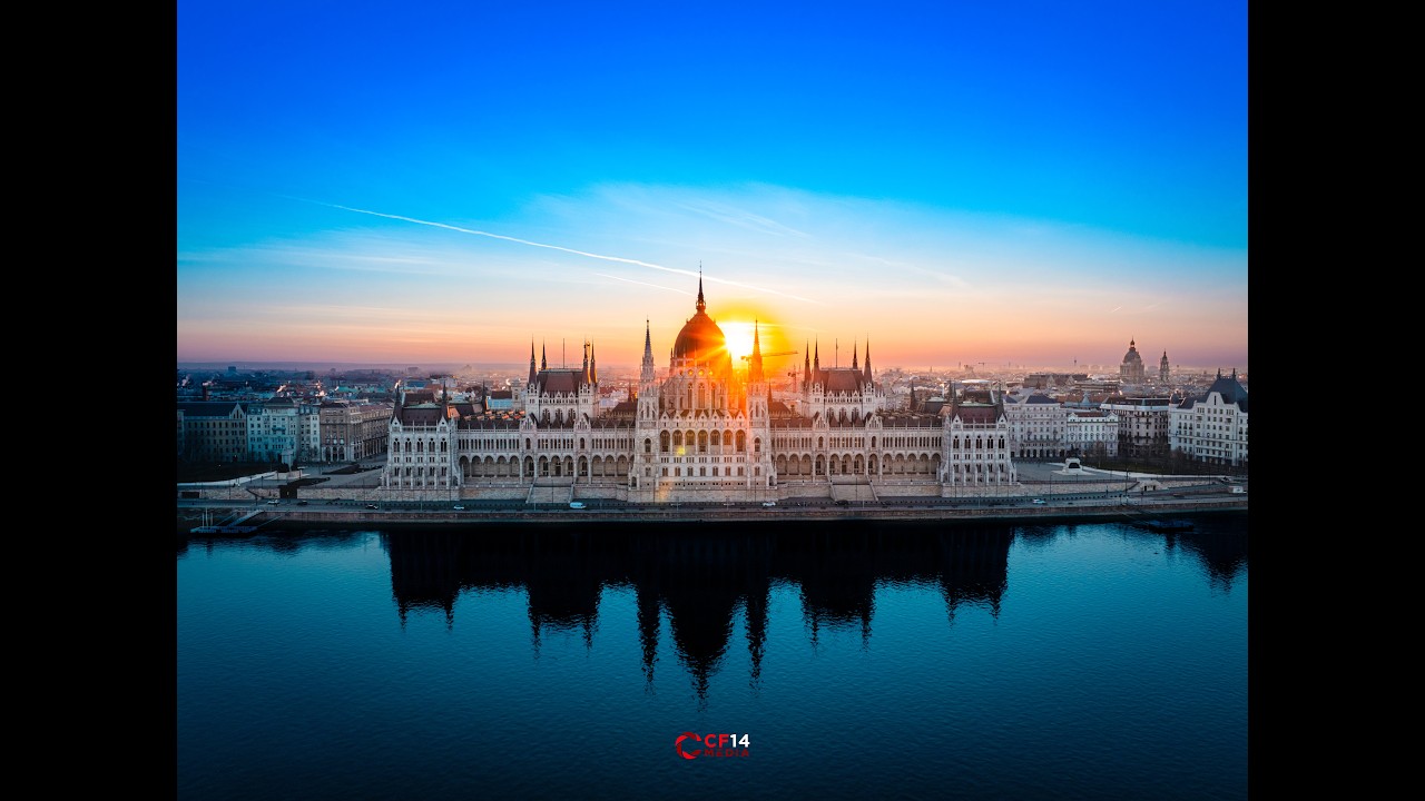 Budapest at Sunrise | 5.1K Drone Orbit of the Hungarian Parliament Building