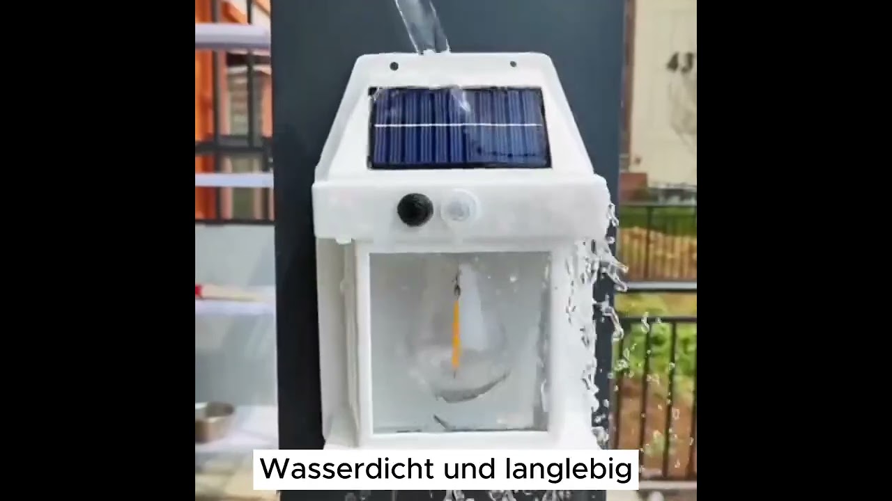 Solar Wolfram Wandleuchte f&uuml;r den Au&szlig;enbereich #shorts