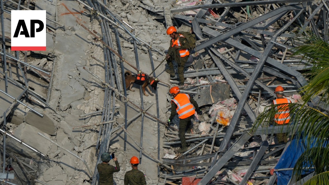 1 dead, 21 trapped after building under construction collapses in the Philippines