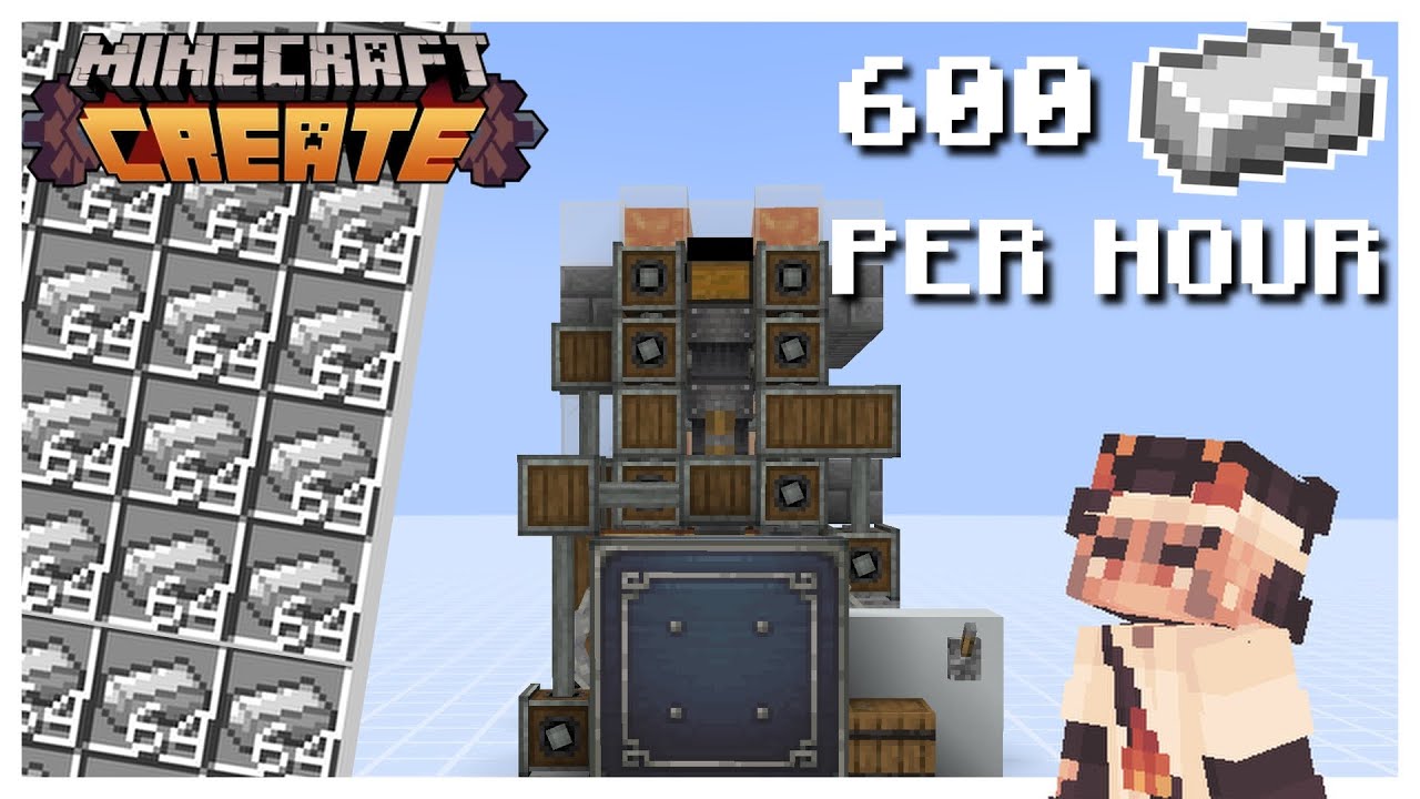 The ULTIMATE CREATE IRON FARM (No Villagers) 600 IRON PER HOUR! |  Create Mod TUTORIAL