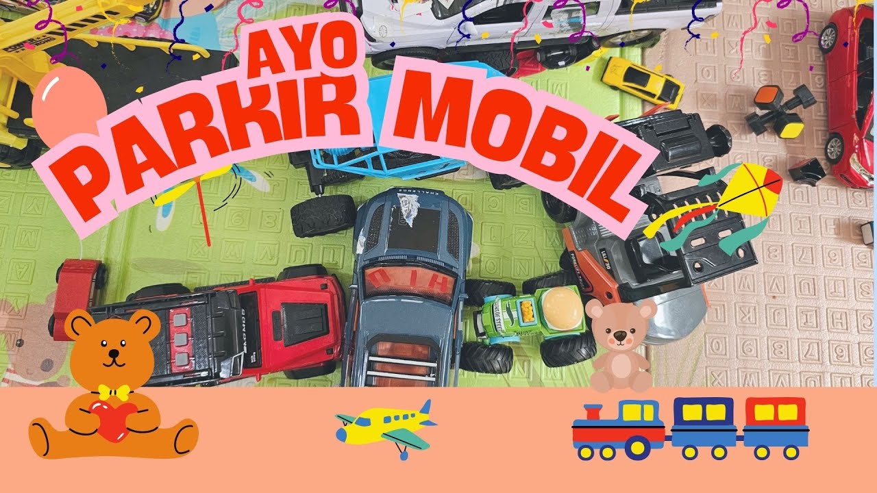 Ayo parkir mobil. Ada Land Rover, Hilux, Honda Jazz, Mobil Derek #mainan #mobil #maianananak #toys