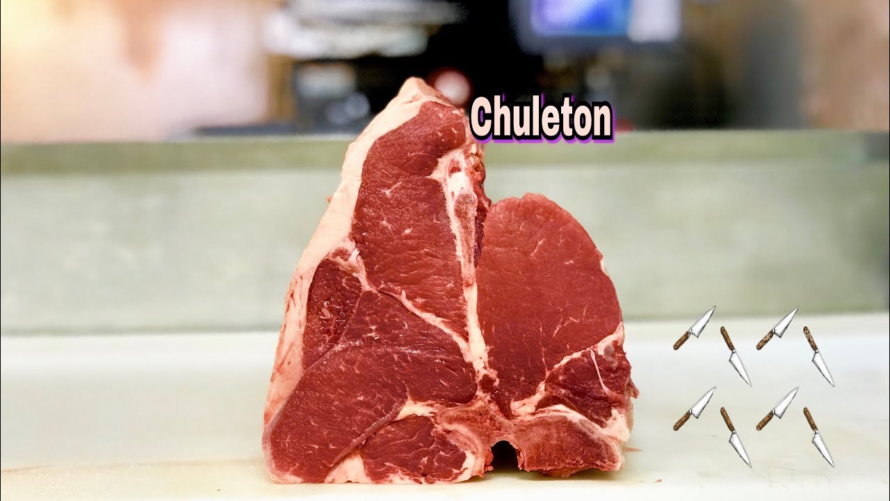 Curso de carnicería # 17 ? Como cortar un chuletón - cortes de carne perfecto. Los mejores corte