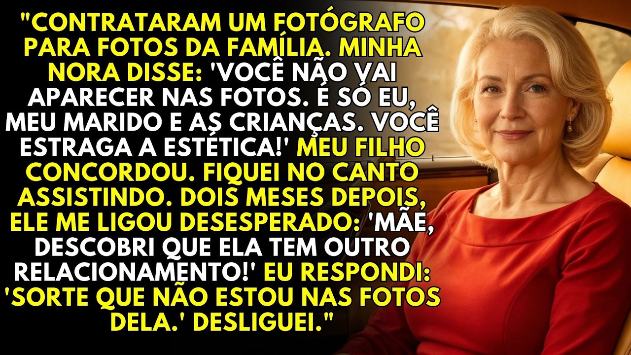 Minha nora me excluiu das fotos de família por 'estragar a estética'. Meu filho descobriu a traição
