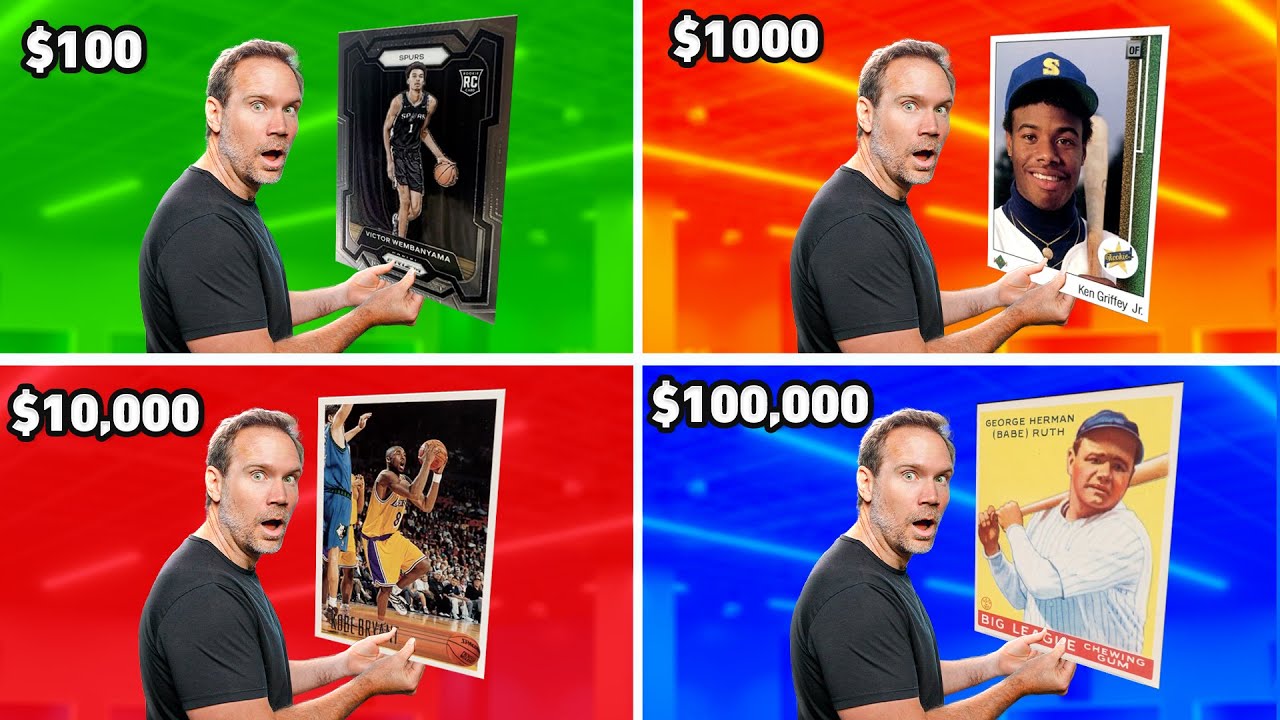 How To Invest $100, $1000, $10,000 and $100,000 in Sports Cards