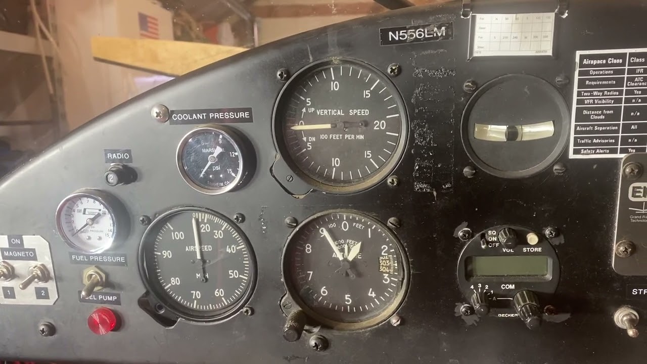 Panel prior to installation of AVMAP ULTRA EFIS