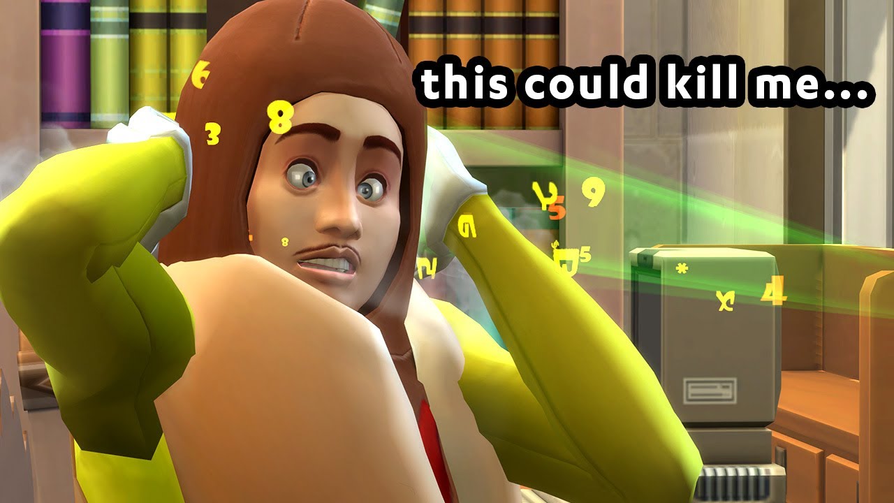 literally selling my brain to get rich in the sims