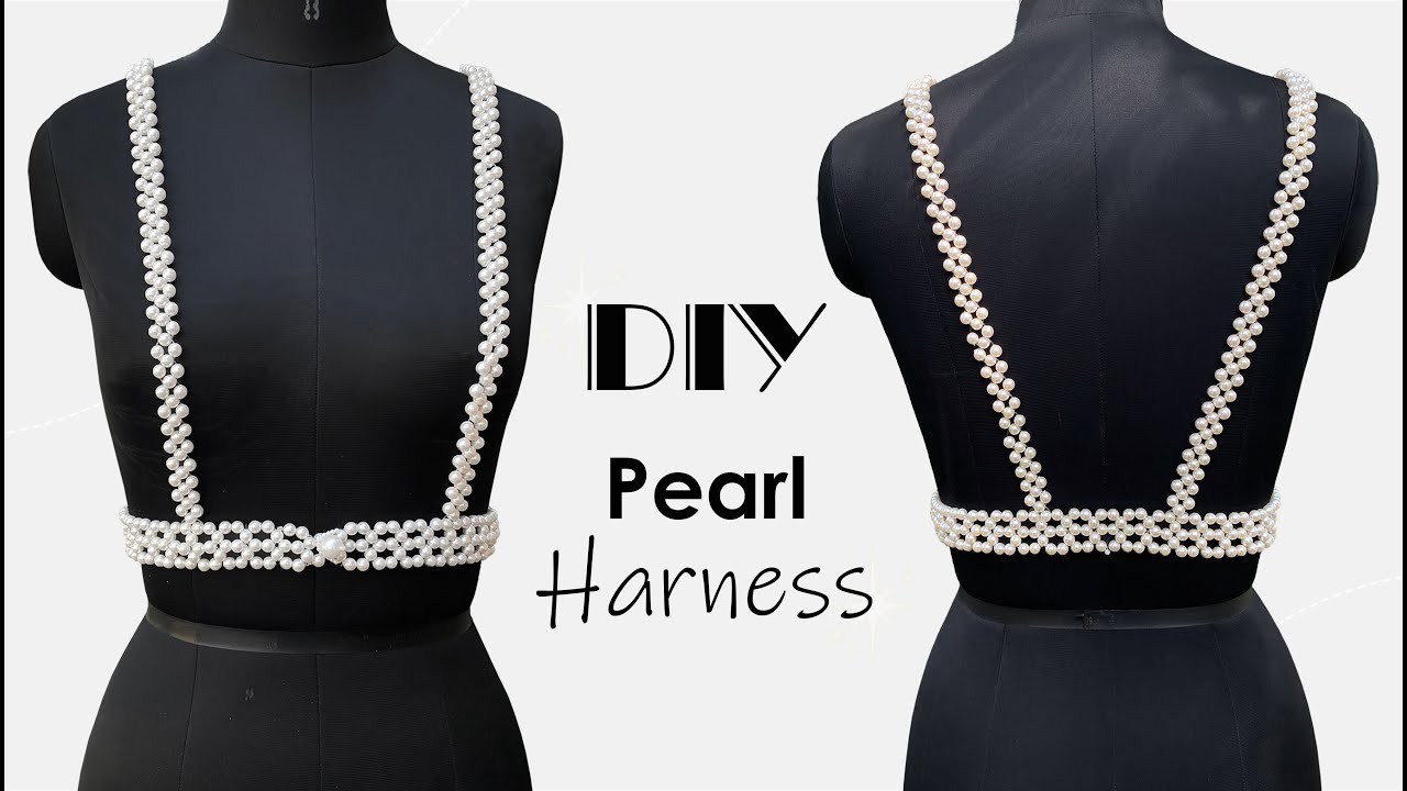 DIY Pearl Harness | How to make Pearl Beaded Harness | DIY Harness