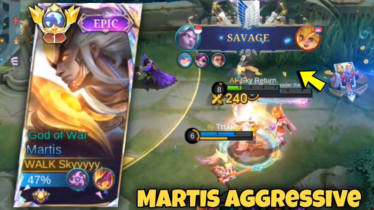 SAVAGE!! TOP GLOBAL MARTIS PERFECT & SUPER AGGRESSIVE GAMEPLAY!!🔥 ( Best Build 2024 ) MLBB