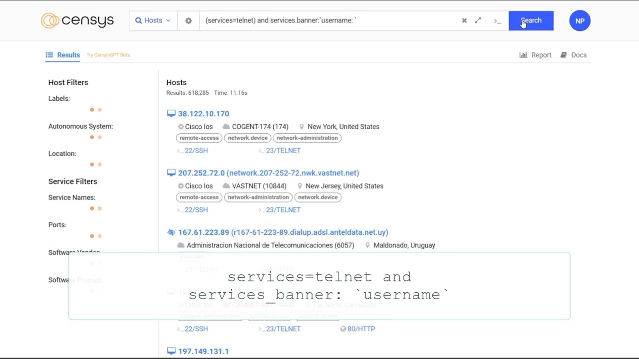 Search Demo: How to Identify Vulnerable Services