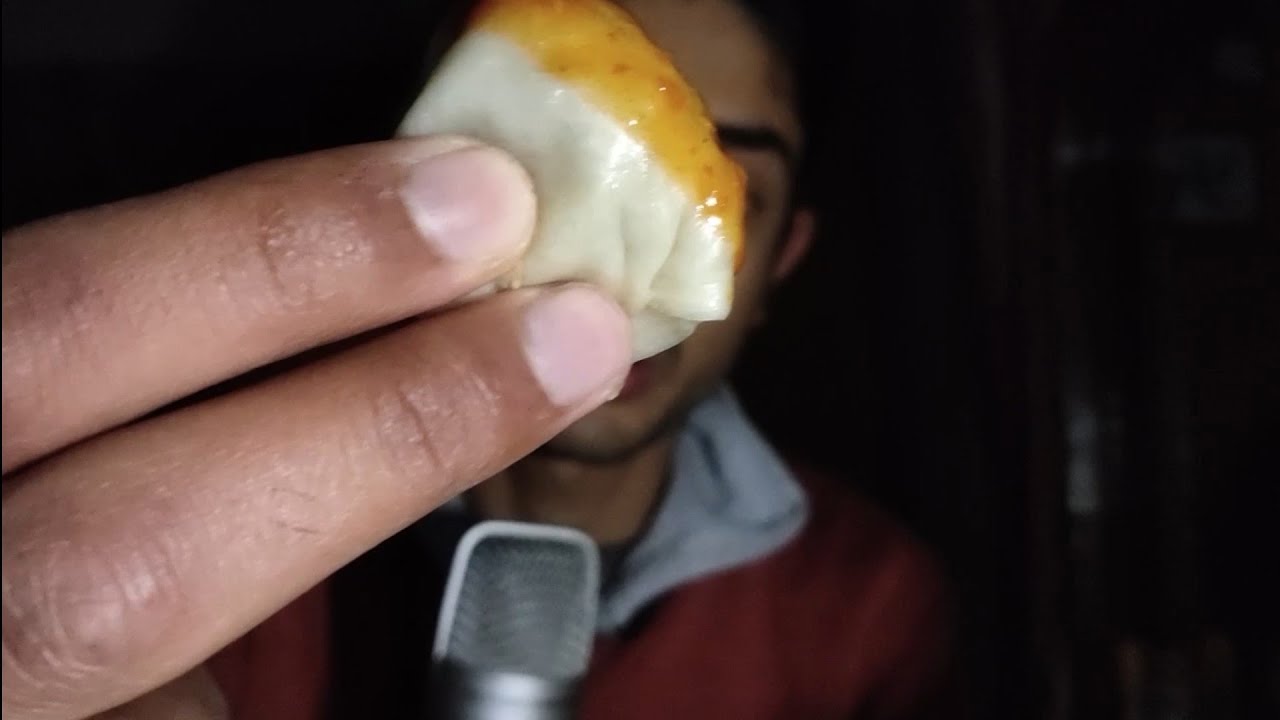ASMR Eating Momos (Dumplings) with Chutney and Hot Soup 😋