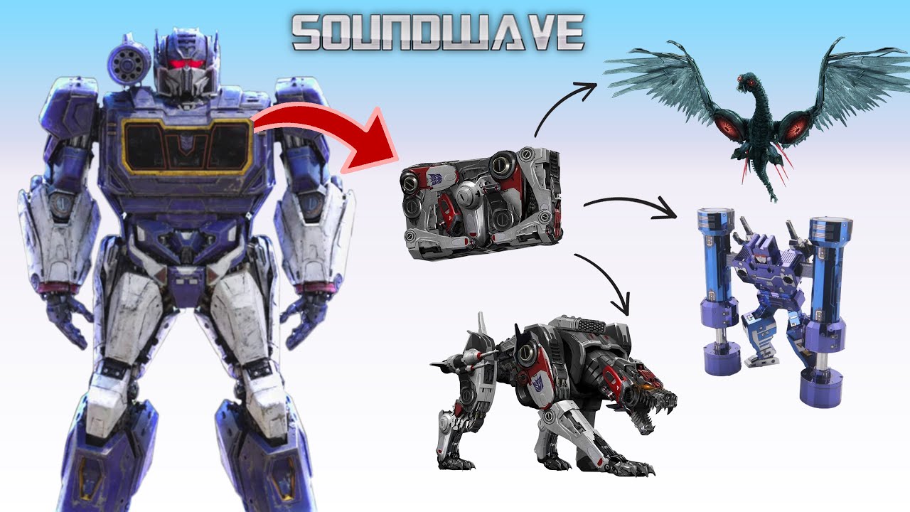 Soundwave & his mini-cassette Decepticons! (in live-action Transformers films)