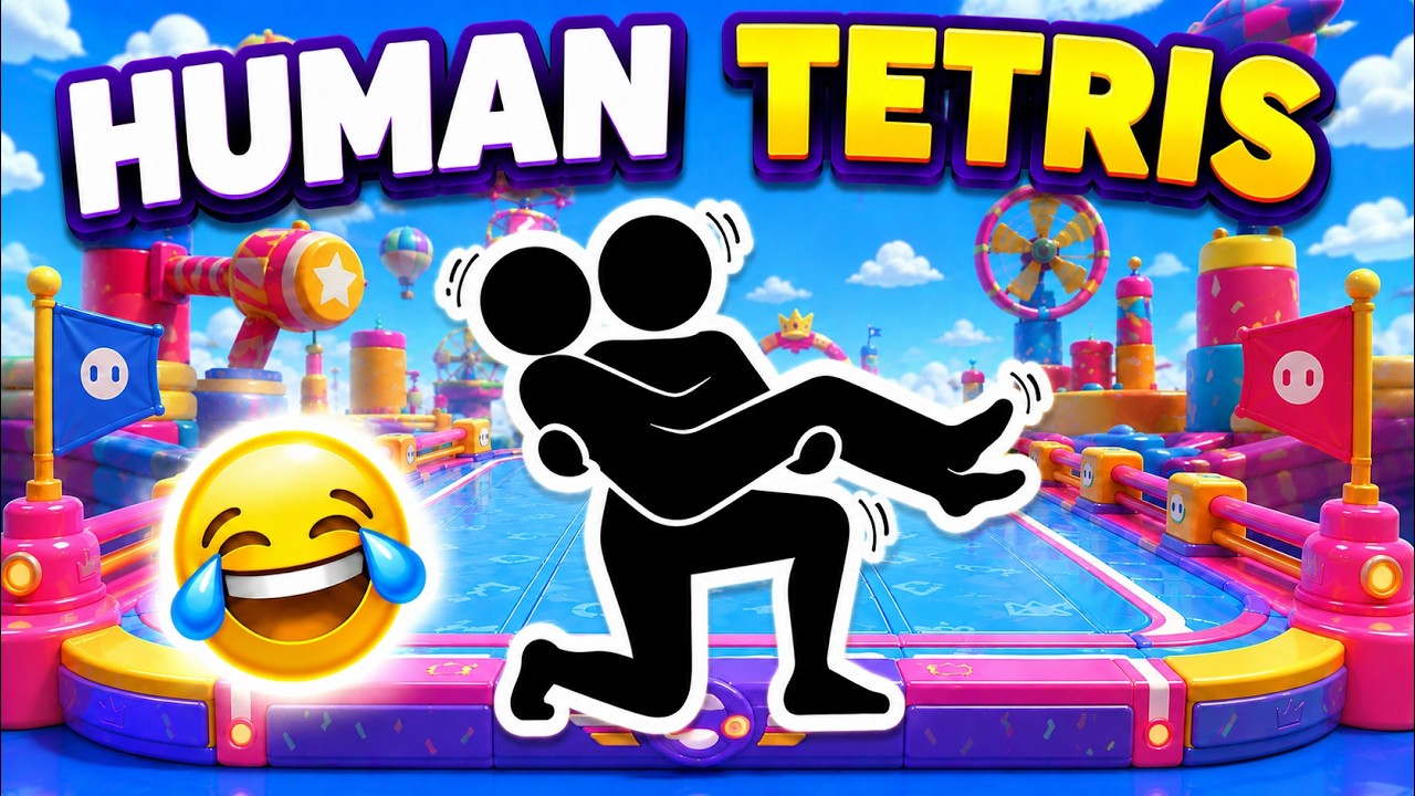 CO-OP HUMAN TETRIS | 👑 Fun 2 Player Challenge | High-Quality Immersive Interactive Warm-Up