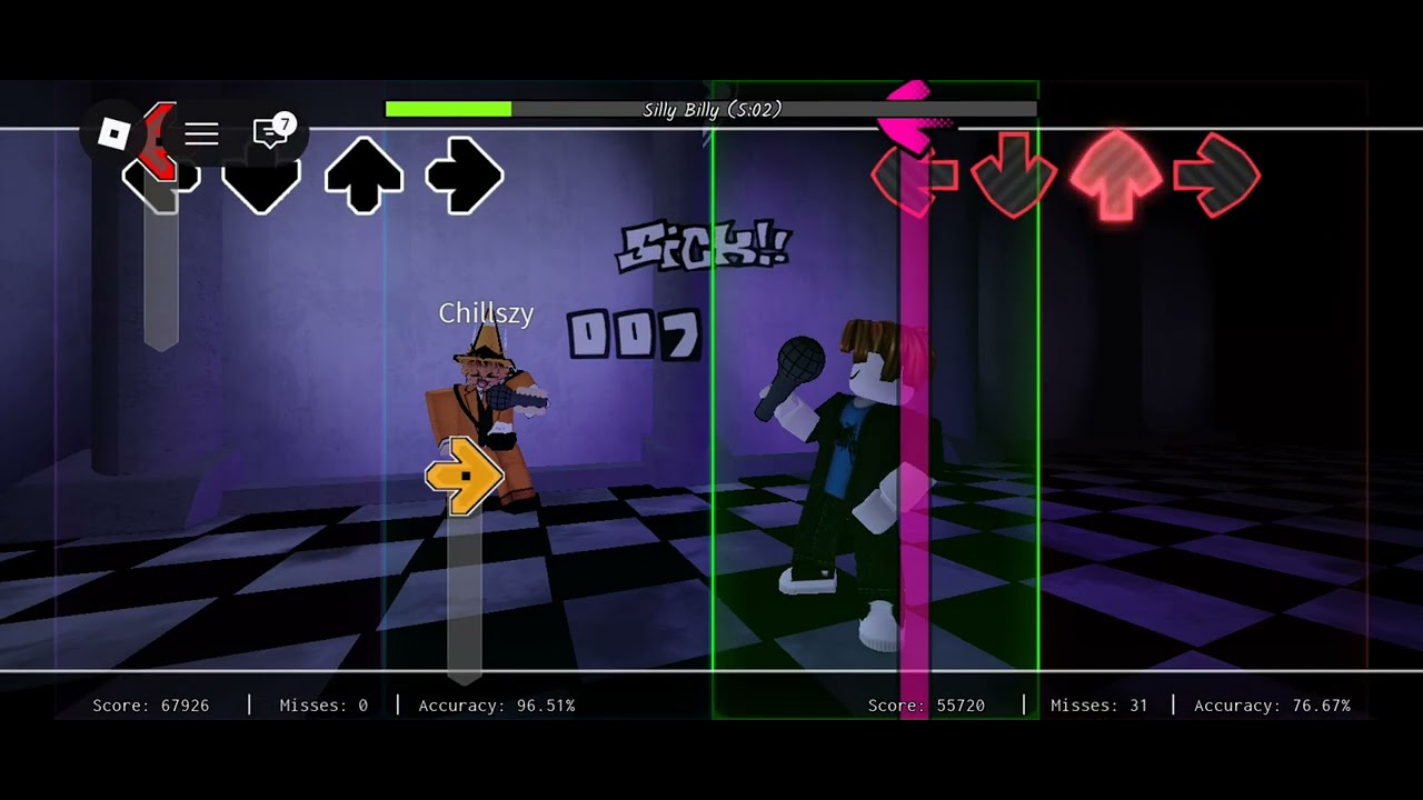 Playing basically fnf (fun game) 