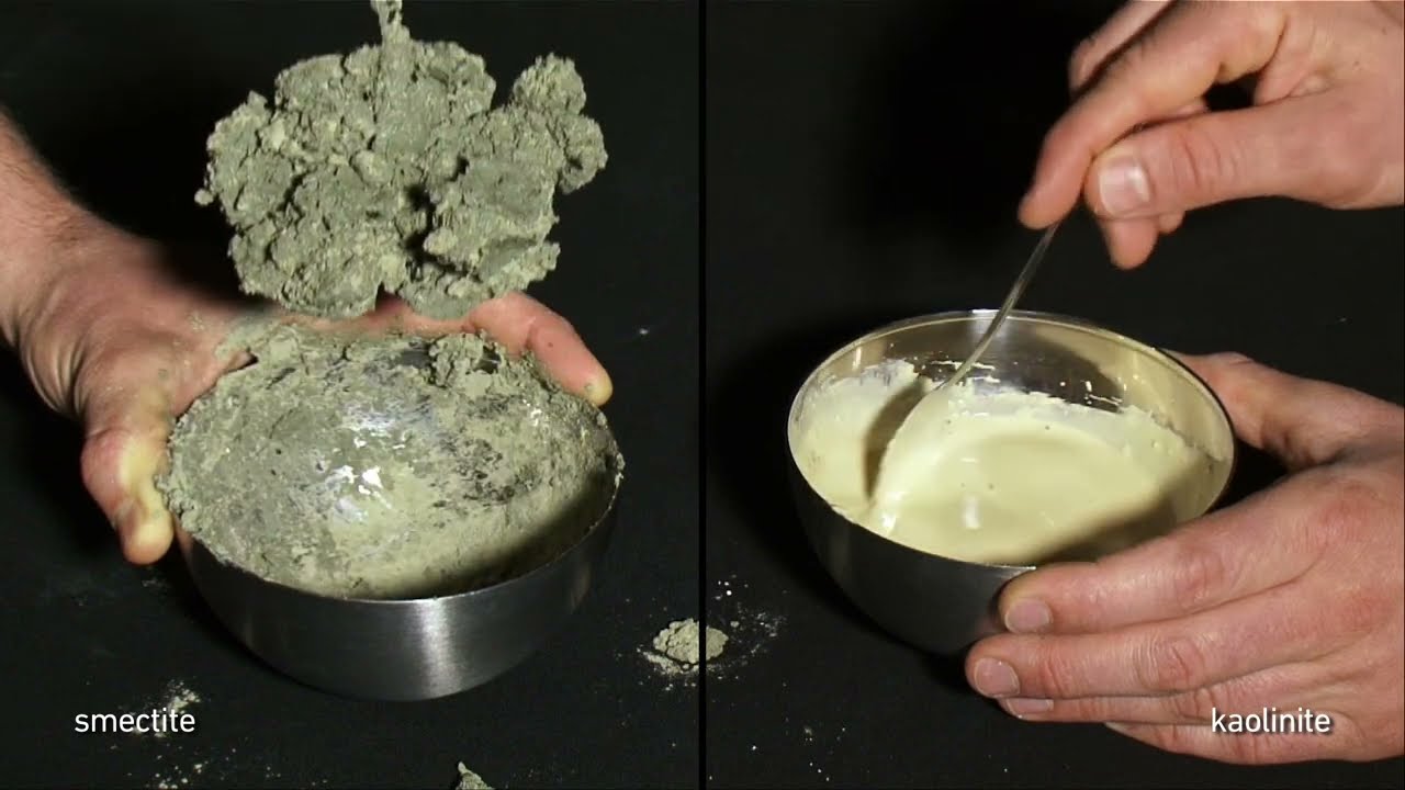 Kaolinite and smectite muds &mdash; scientific experiment #8.01&nbsp;from Grains de b&acirc;tisseurs