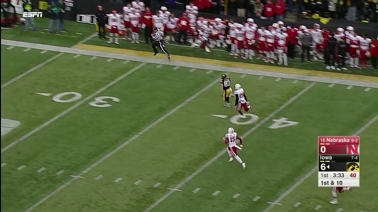 Riley McCarron 77-Yard TD Catch vs. Nebraska
