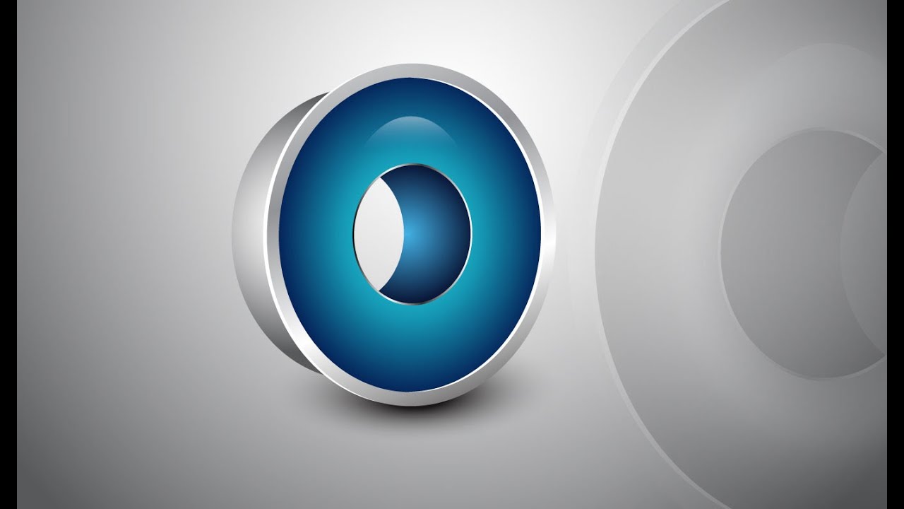 Adobe Illustrator Tutorial | 3D Logo Design (Glossy Blue)