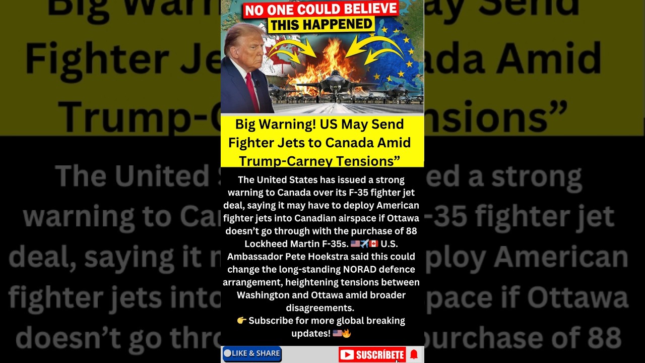 &ldquo;Big Tension! US May Send Fighter Jets to Canada&rdquo; #shorts #techtrending #trump #news today #Trendin