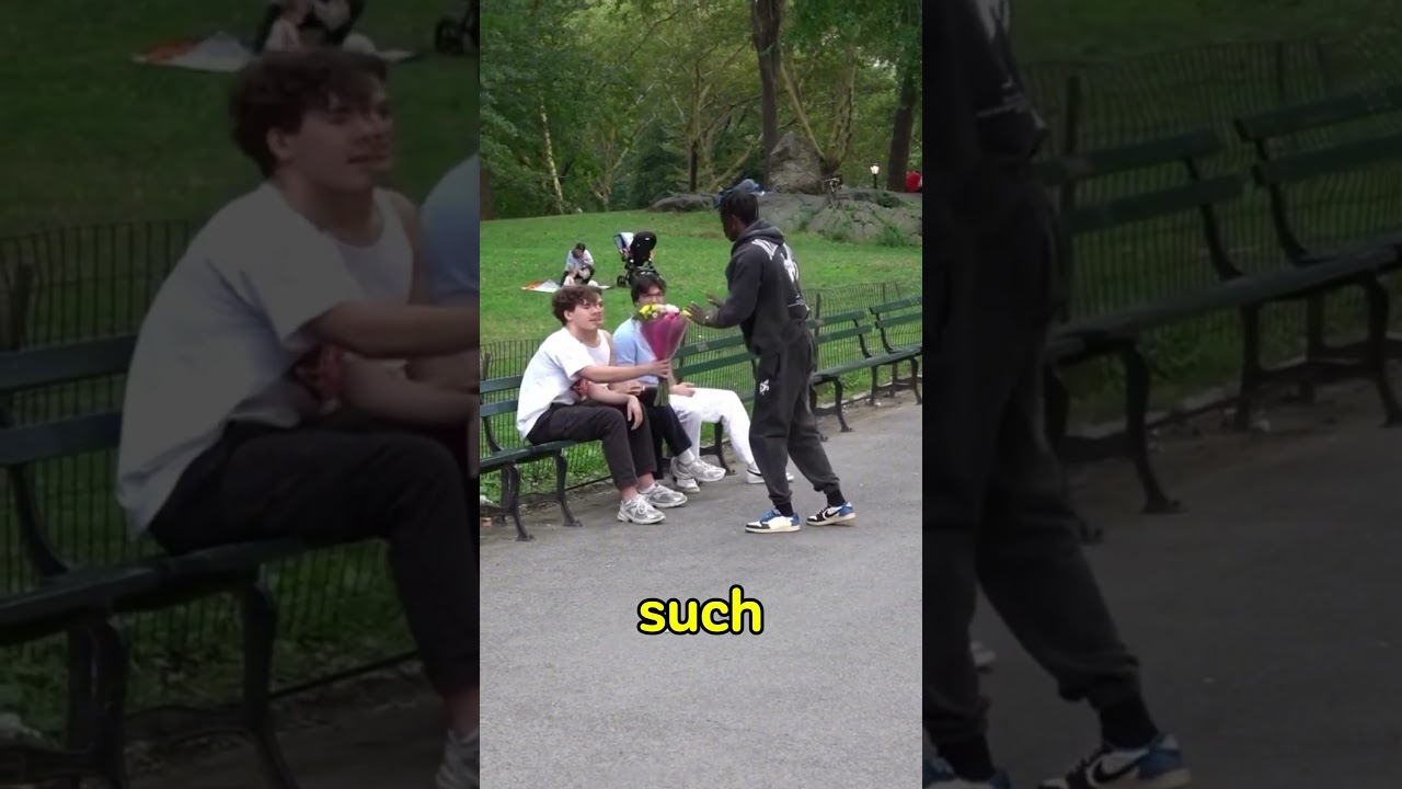 This guy broke down into tears after getting given flowers #wholesome #sad #hopecore