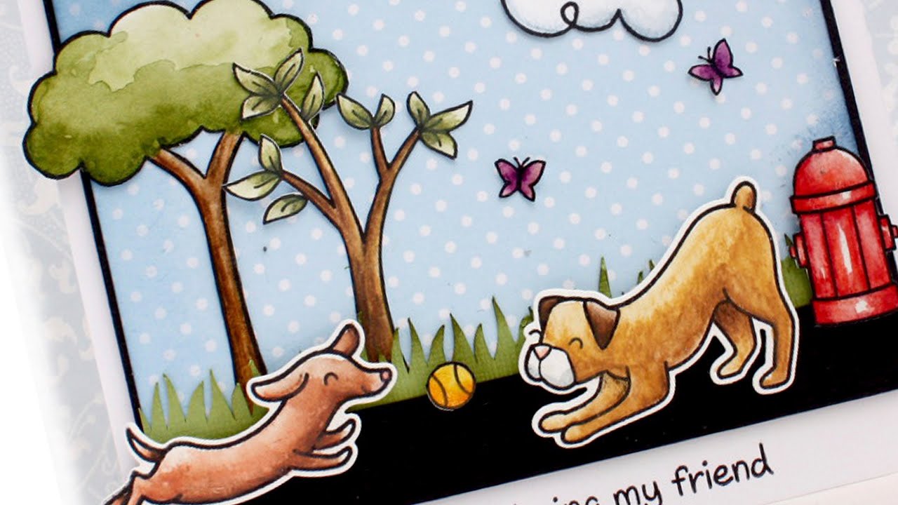 coloring stamped images with watercolor pencils