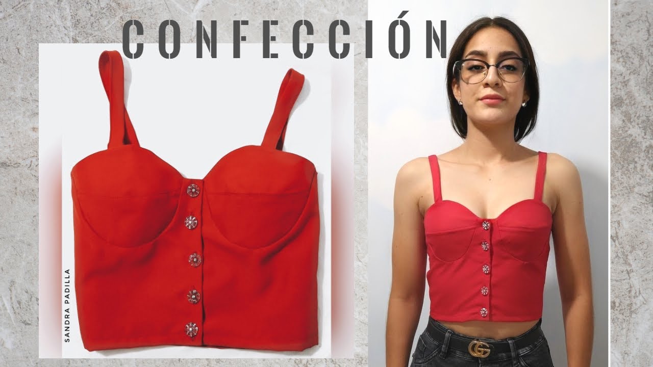 Confección de BUSTIER O BLUSA DE COPAS paso a paso  - Cómo colocar Vista o Refuerzo en la blusa.