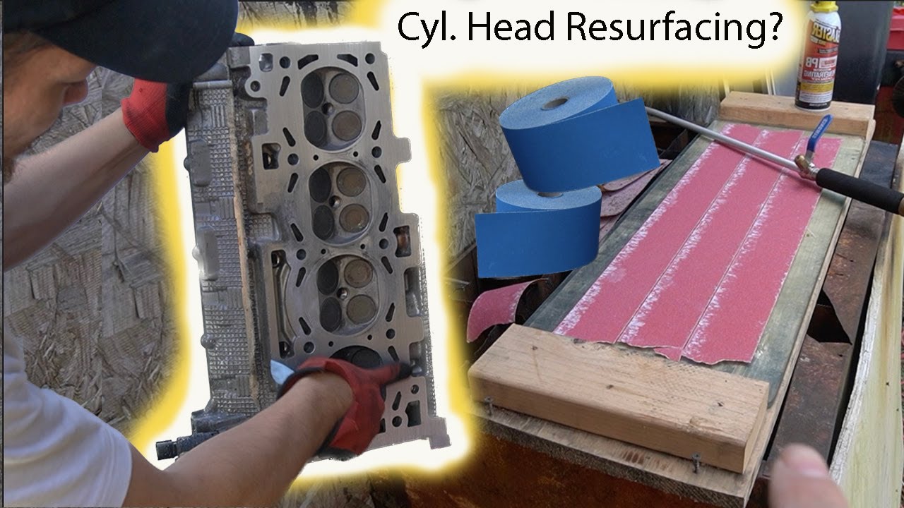 Cylinder head resurfaced in the Backyard? This guy is a genius!!