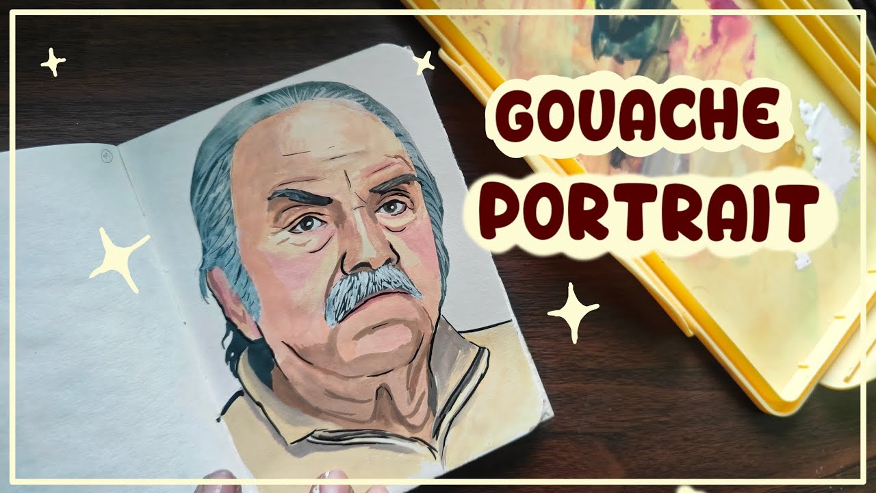 ✨Gouache Portrait Painting Process 💫 100 heads challenge 