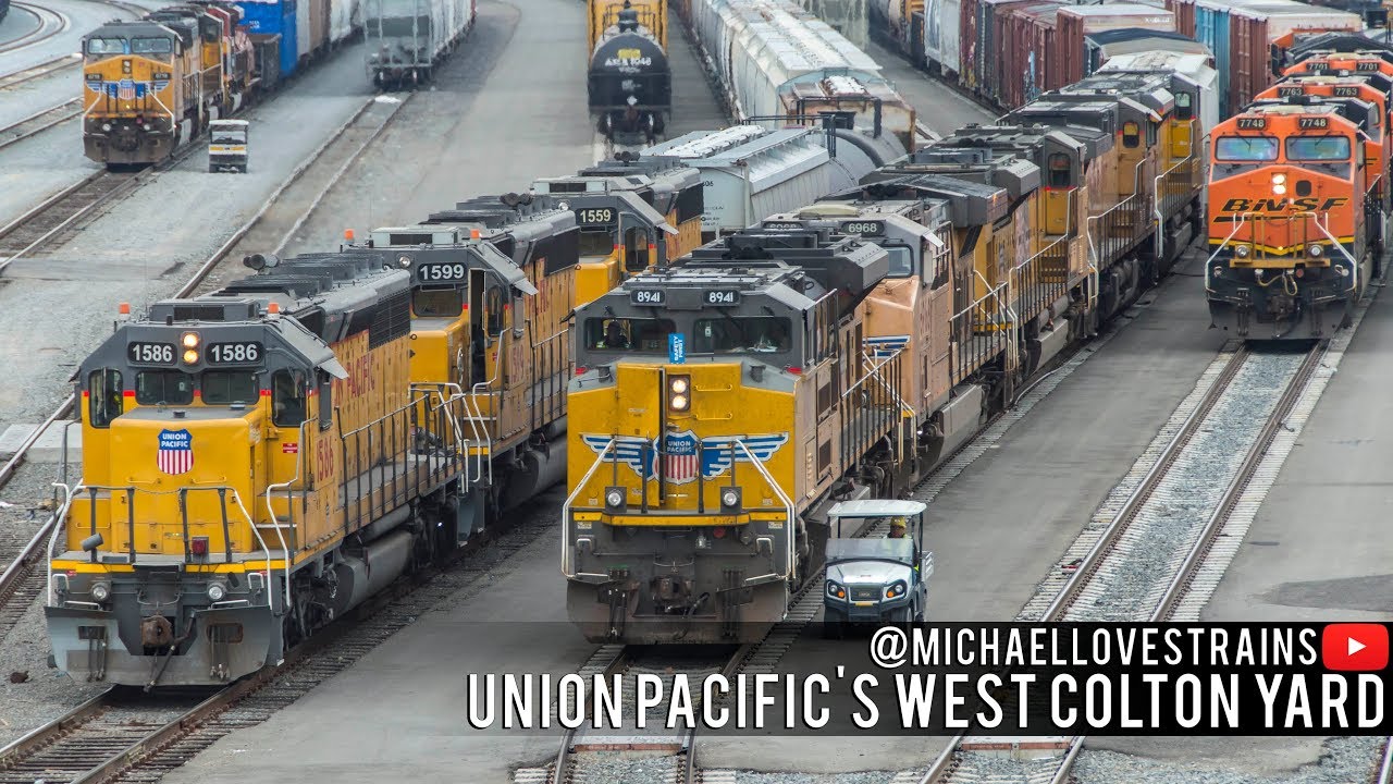 4K - Union Pacific Freight Train Operations at the West Colton Yard