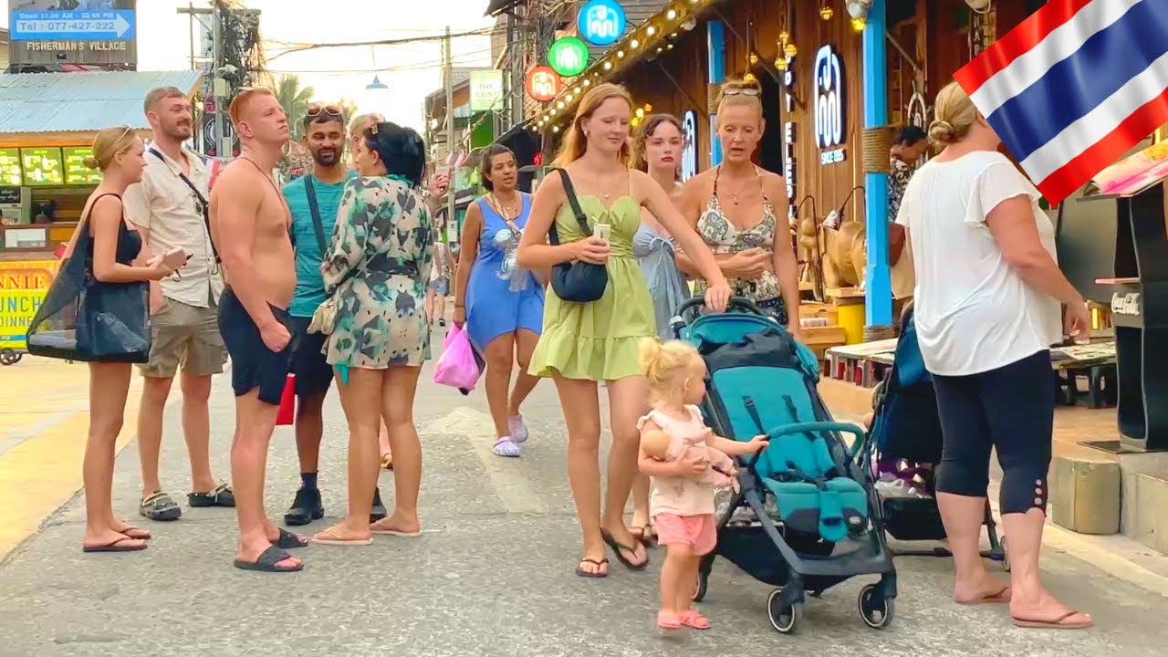 Koh Samui Thailand Bophut Fishermans Village Walking Tour 2024