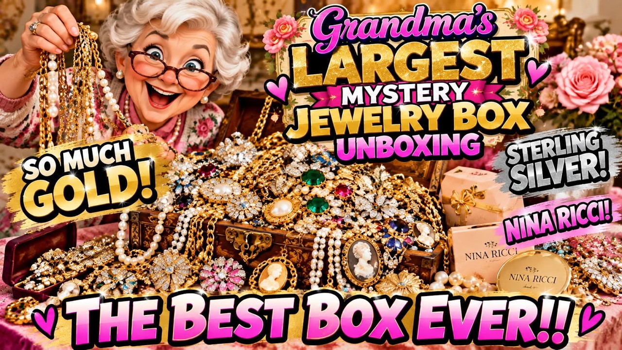 GOLD, LISNER, SILVER, NINA RICCI I&rsquo;M SO EXCITED 😱🤯GRANDMA LARGEST MYSTERY JEWELRY BOX UNBOXING VD127