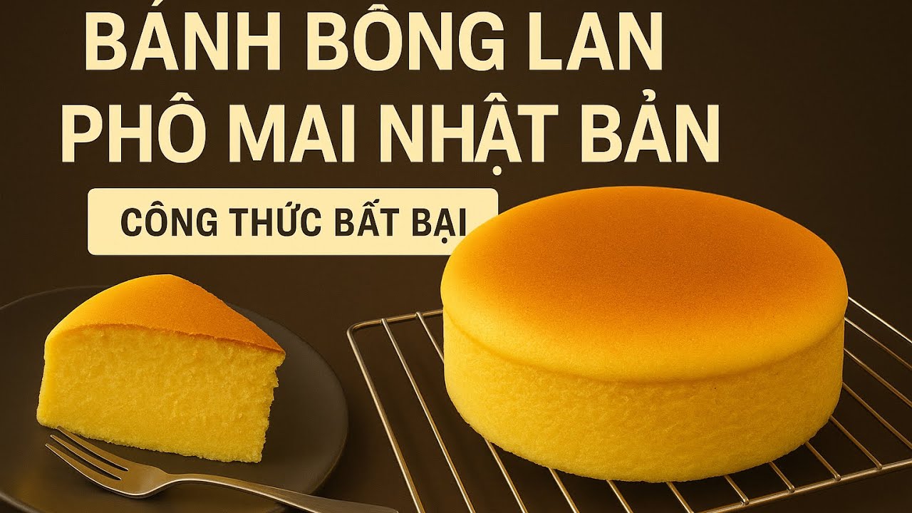 ❤️Quỳnh's Kitchen #1❤️ CÁCH LÀM SIÊU CHI TIẾT- Bánh Bông Lan Phô Mai Nhật Bản - Japanese Cheese Cake