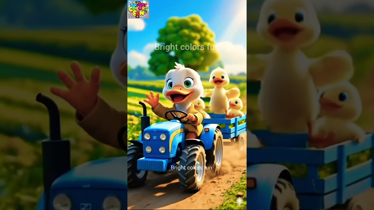 Little Tractor Driver and His Baby Ducklings🐥| Cute 3D Farm Adventure #trending #funny #baby  #viral