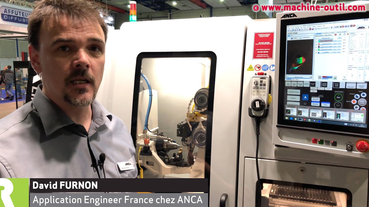 L'affûteuse 5 axes Anca FX5 Linear avec robot