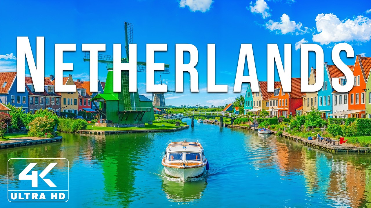 Netherlands 4K | A Dreamy Tulip Wonderland – Tulip Fields, Windmills & Charming Canals