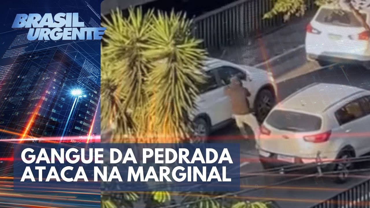 Gangue da Pedrada ataca na Marginal | Brasil Urgente