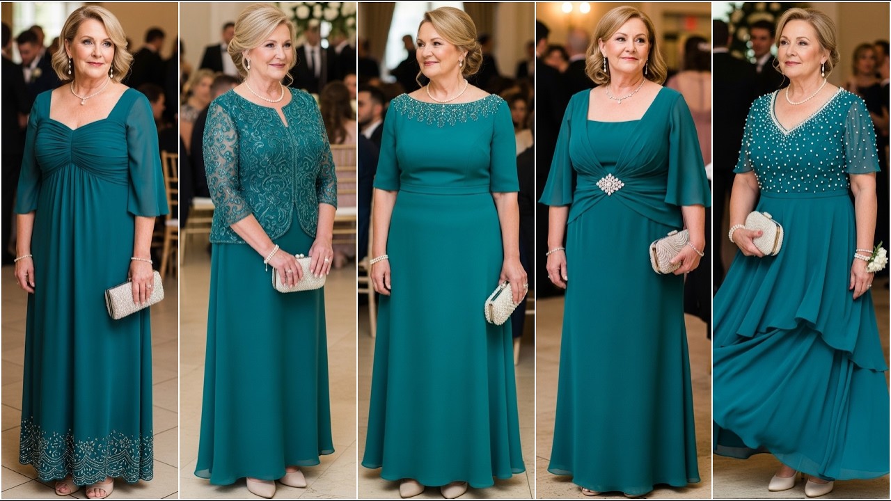 Teal Mother of the Bride Dresses: Sophisticated Evening Gowns and Chic Wedding Styles for Mums