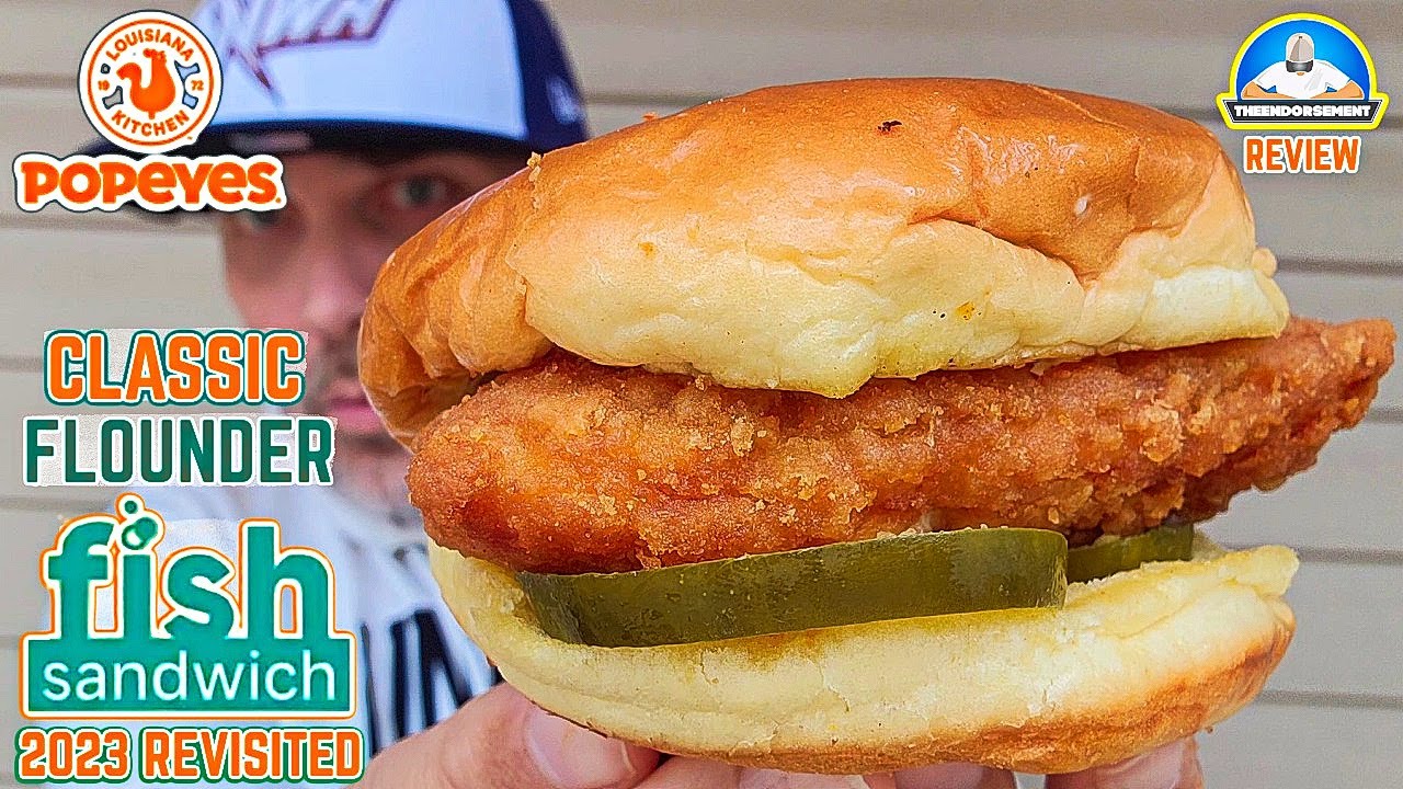 Popeyes® Classic Flounder Fish Sandwich Review! 🐟🥪 | theendorsement