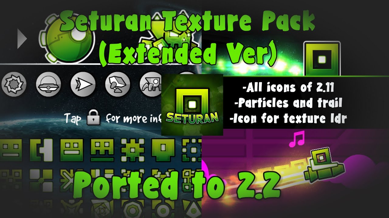 Seturan Texture Pack "Extended Ver" (Ported to 2.2) Geometry Dash 2.2