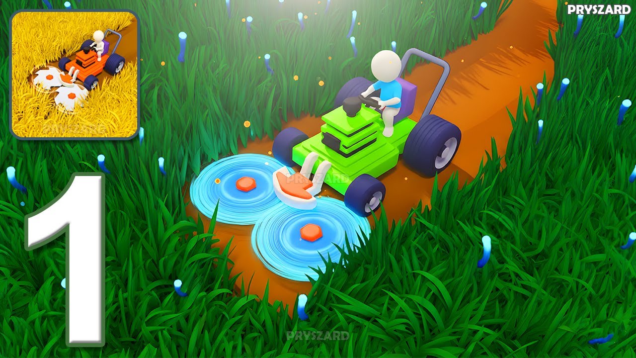 Stone Grass: Mowing Simulator - Gameplay Walkthrough Part 1 - Cut The Grass (iOS, Android)