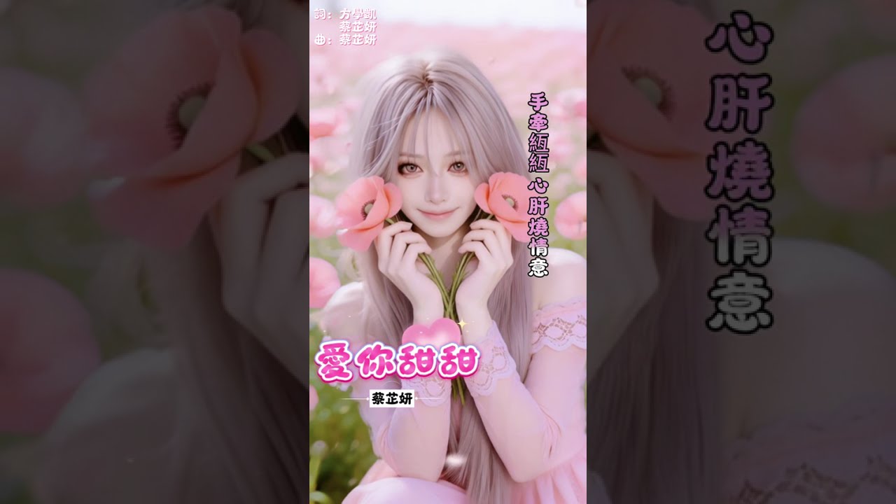愛你甜甜 - 蔡芷妍｜「愛你甜甜～ 一句話著共我的心溶溶去」動態歌詞 #台語歌 #甜甜戀愛 #TaiwanesePop #原創歌曲 #女聲 #動態歌詞 #BubblegumPop #甜系情歌