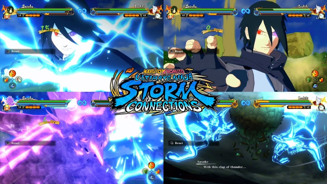 Naruto Storm Connections - Sasuke Uchiha (Supporting Kage) Complete Moveset