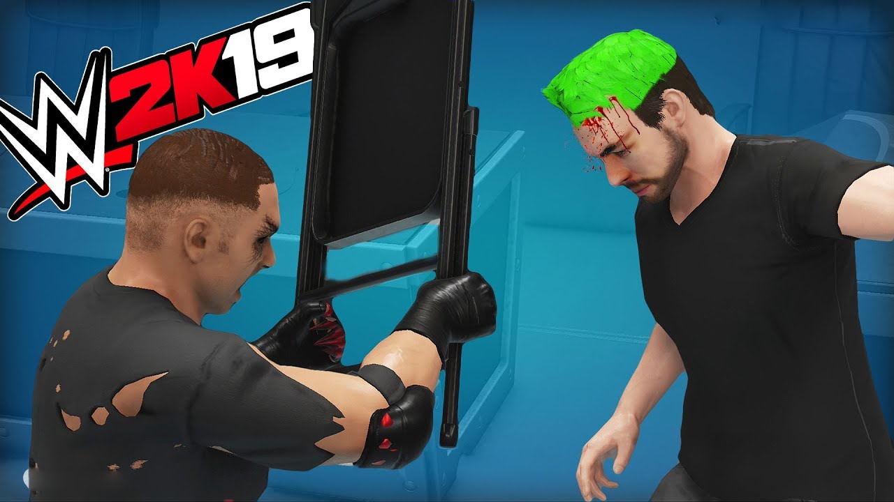 JACKSEPTICEYE and MARKIPLIER vs SUPER GAMING FAMILY WWE 2K19 TITLE MATCH