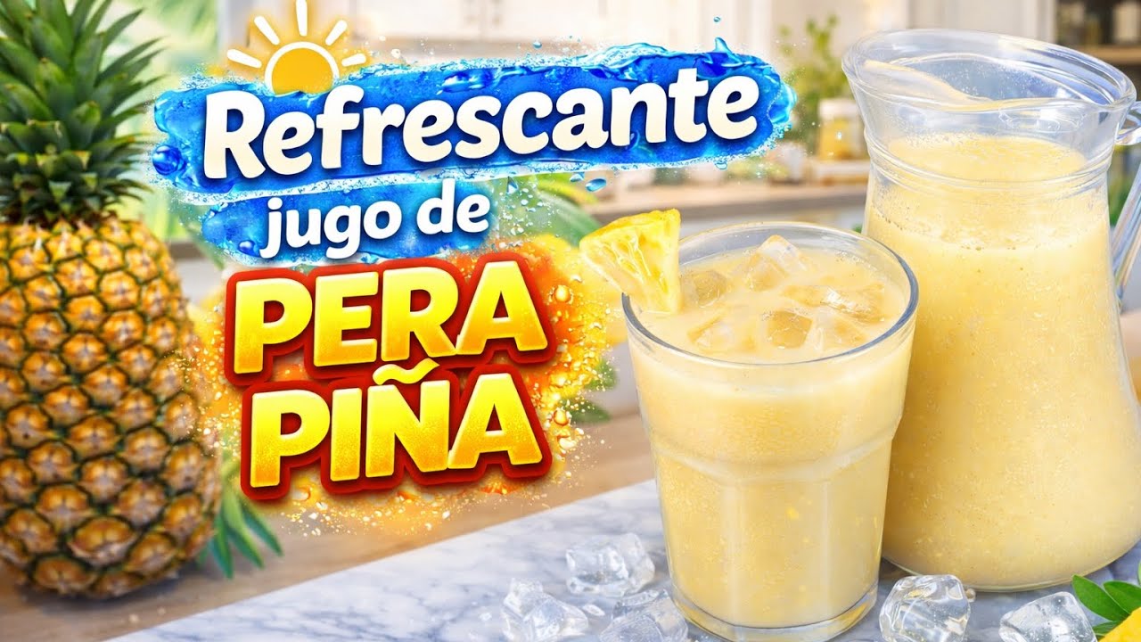 Como Hacer Jugo de Pera Piña Casero | Paso a Paso