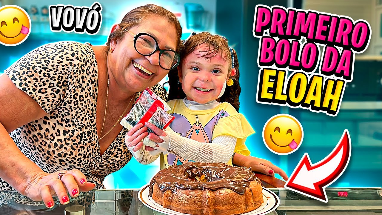 ELOAH FAZER UM BOLO PELA PRIMEIRA VEZ COM A AJUDA DA VOVÓ !