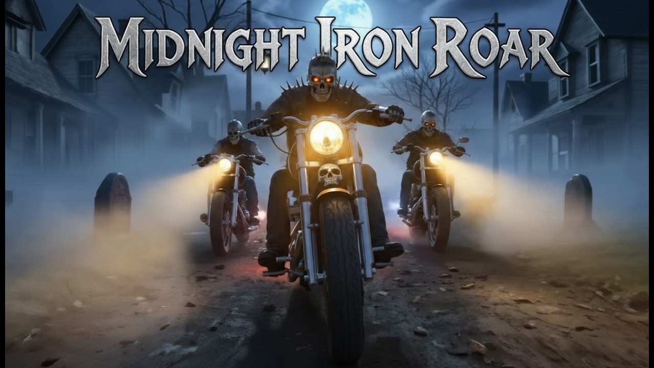 Midnight Iron Roar #OutlawIronSkull #MidnightRide #BigBikeRock #FullThrottle #NightHighway