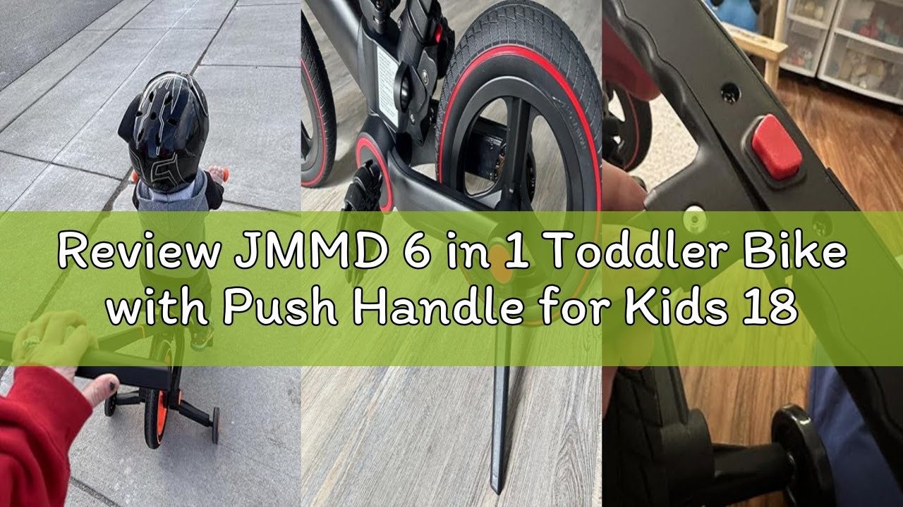 Review JMMD 6 in 1 Toddler Bike with Push Handle for Kids 18-60 Months, 12