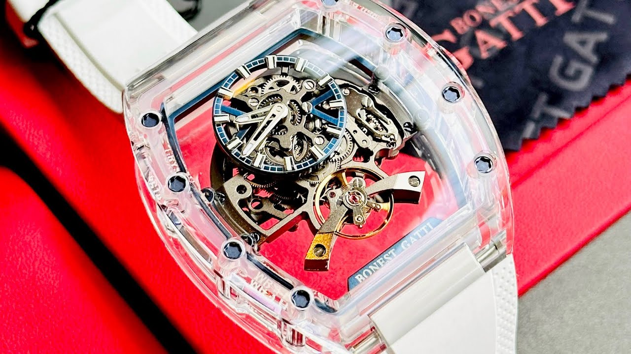 [ĐỘC LẠ] Bonest Gatti Barrel Skeleton Vỏ Trong Suốt BG-9960 + Kính Sapphire | JIMMY 0907525830