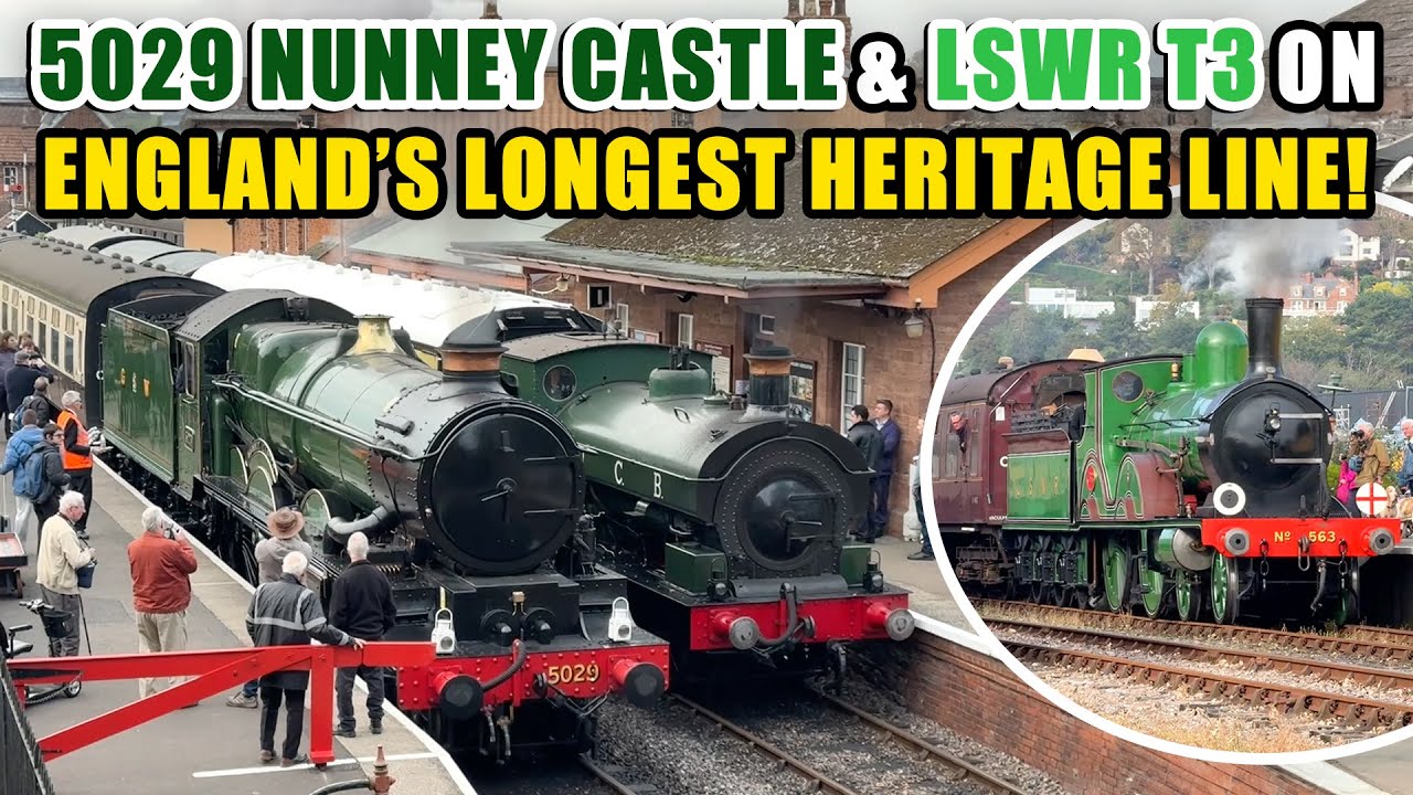 All the action from Day 1 at West Somerset Autumn Steam Gala | 5029 ‘NUNNEY CASTLE’, LSWR 563 & more