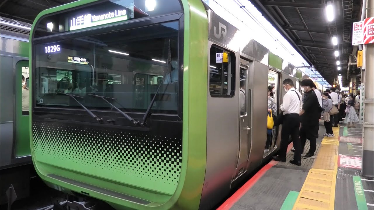 【ギネス世界記録認定の帰宅ラッシュ】JR山手線 次々と発着する新宿駅15番線の様子 2022.5（連続的な延発、遅延防止のため行う強制的な閉扉、感染拡大後も迫力は不変）