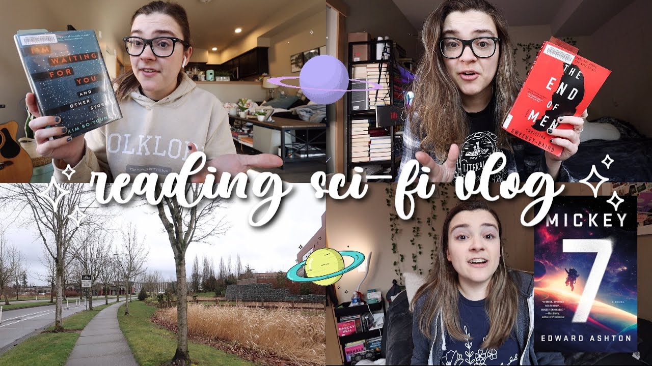 reading sci-fi books 🪐✨ (and a book about a virus that only affects men?🤭)