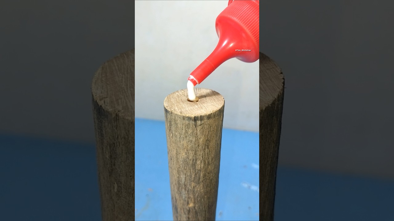 Great Woodworking Trick for Joining Two Round Bars of Wood Together Perfectly #diy #wood #tips
